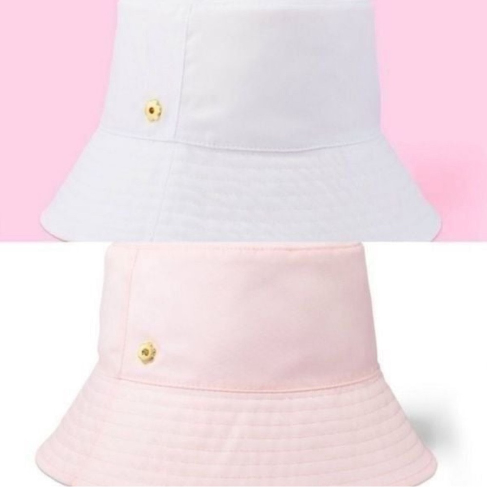 Stoney Clover Reversible Bucket Hat White and light pinkk
